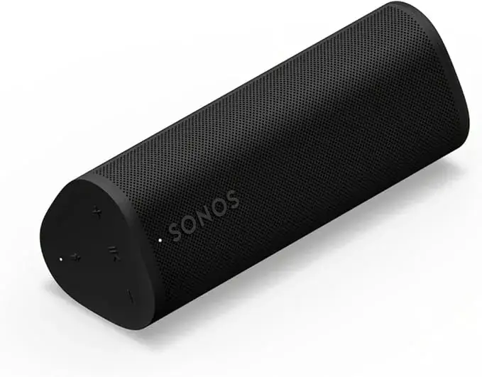 Sonos Roam 2 bärbar trådlös högtalare, vattentålig, 10 timmars batteritid, svart