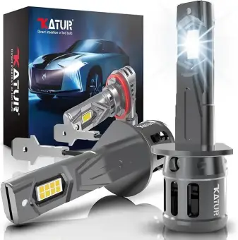 KATUR H1 LED helljus, 80W, 16000 lm, 6000K xenonvitt, plug and play, 2-pack