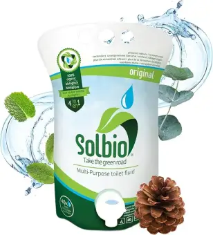 Solbio toalettvätska Freshener 1,6 liter, luktneutraliserande för portabel toalett och husbil