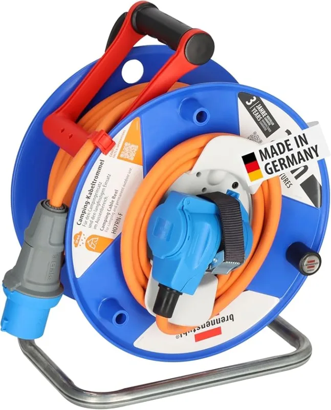 Brennenstuhl campingkabel 25 m på kabelvinda, CEE 230 V, IP44 för husbil och husvagn