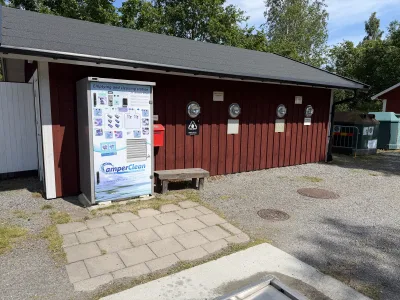 Vi hittade allt vi behövde vid servicestationen på Kapellskärs Camping