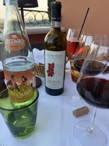 Vi njöt av en härlig Amarone på restaurang Ca dei Maghi